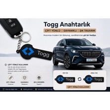 YSN Sounds Togg Anahtarlık , Togg Logolu Çift Yönlü Araç Anahtarlık - Hediyelik Togg Araba Anahtarlığı