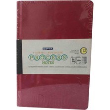 Gıpta Process Ajanda 14X20 cm 160 Yp Kareli Defter - 4 Bölümlü Renkli Kenarlı Konu Ayrımlı - Kırmızı