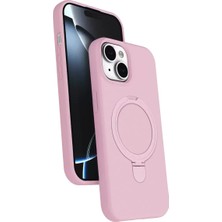 Senka Newface Iphone 14 Regal Magsafe Standlı Kapak - Açık Pembe