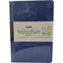 Gıpta Process Ajanda 14X20 cm 160 Yp Kareli Defter - 4 Bölümlü Renkli Kenarlı Konu Ayrımlı - Mavi Lacivert