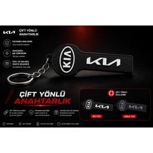 YSN Sounds Kia Anahtarlık , Kia Logolu Çift Yönlü Araç Anahtarlık - Hediyelik Kia Araba Anahtarlığı
