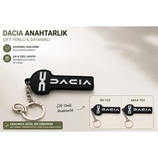YSN Sounds Dacia Anahtarlık , Dacia Logolu Çift Yönlü Araç Anahtarlık - Hediyelik Dacia Araba Anahtarlığı
