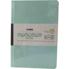 Gıpta Process Ajanda 14X20 cm 160 Yp Kareli Defter - 4 Bölümlü Renkli Kenarlı Konu Ayrımlı - Su Yeşili Turkuaz