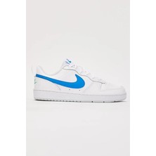 Nike Court Borough Low 2 Beyaz Deri Unisex Spor Ayakkabı Kauçuk Taban ile Günlük Kullanıma Uygun