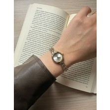 Rubsey Retro Minimal Metal Kordon Vintage Kadın Kol Saati Iki Renk Yuvarlak