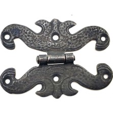 Antika Tarz Dekoratif Pirinç Kelebek Menteşe - 63X45 Mm, Oksit