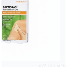 Bactigras 5x5 cm Antiseptik Yara Örtüsü – Küçük Yara ve Kesikler Için Bakım ve Pansuman Örtüsü (Smith & Nephew)