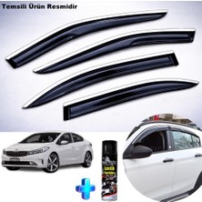 Caraks Kia Cerato Mügen Cam Rüzgarlığı Abs Nikelaj Krom Cam Rüzgarlığı 2016-2021 + Ebrayn Lastik Parlatıcı