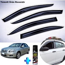 Caraks Toyota Avensis Mügen Cam Rüzgarlığı Abs Nikelaj Krom Cam Rüzgarlığı 2003-2009 + Ebrayn Lastik Parlatıcı