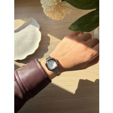 Rubsey Retro Minimal Metal Kordon Vintage Kadın Kol Saati Gümüş