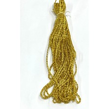 Altın Sarısı Simli Burgu Şerit / Büküm Ip / 3 mm / 10 Metre / BRG122