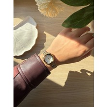 Rubsey Retro Minimal Metal Kordon Vintage Kadın Kol Saati Çift Renk