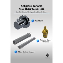 Fiorenn Iz Yapı Metal Volanlı Sıva Üstü Tamir Kiti | Ankastre Taharet Valfi Roundel Model