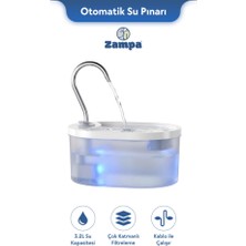 Zampa Kedi ve Köpekler Için Oval Otomatik Su Pınarı 3.2 Litre