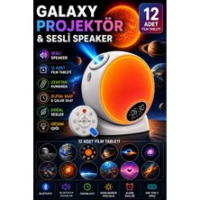 Sonreir Galaxy Projektör Yıldız Gece Lambası RGB Bluetooth Hoparlörlü Döner Uzay Projeksiyon Alarm Özellikli