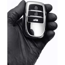 Gma Keys Toyota Corolla Chr Corolla Cross Prius Prado Rav4 Flama x Pack Nano Anahtar Kılıfı Gümüş Siyah Renk