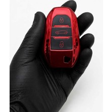 Gma Keys Peugeot 208 308 508 2008 3008 5008 Rifter Citroen Opel Nano Anahtar Kılıfı Fosforlu Kırmızı Siyah Renk