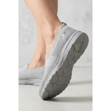 Liarca Cloudwalk Comfort Buz Gri Rahat Günlük Yumuşak Tabanlı 4 Mevsim Trend Kadın Slip-On Sneaker Ayakkabı
