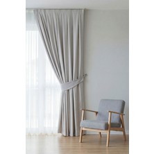 Nareen Home Gri Fon Perde 120X260 1x3 Pile