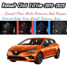 Ototurco Automotive Renault Clio 5 (2019-2025)UYUMLU Renkli Kenar-Silikon Topukluklu Premium Velur Halı Paspas