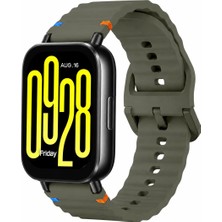 MMP Shop Xiaomi Redmi Watch 5 Acitve / Watch 5 Lite Uyumlu Dalgalı Tokalı Silikon Spor Kordon