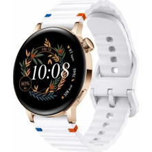 MMP Shop Huawei Watch Gt3 42MM / Gt2 42MM Uyumlu Dalgalı Tokalı Silikon Spor Kordon