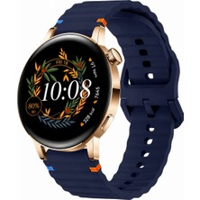 MMP Shop Huawei Watch Gt3 42MM / Gt2 42MM Uyumlu Dalgalı Tokalı Silikon Spor Kordon
