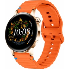 MMP Shop Huawei Watch Gt3 42MM / Gt2 42MM Uyumlu Dalgalı Tokalı Silikon Spor Kordon
