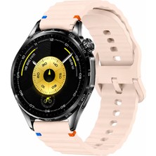 MMP Shop Huawei Watch Gt3 / Gt4 / Gt4 Pro / Gt5 / Gt5 Pro / Gt6 / Gt6 Pro 46MM Uyumlu Dalgalı Tokalı Silikon Spor Kordon