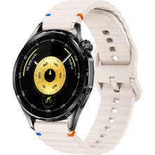 MMP Shop Huawei Watch Gt3 / Gt4 / Gt4 Pro / Gt5 / Gt5 Pro / Gt6 / Gt6 Pro 46MM Uyumlu Dalgalı Tokalı Silikon Spor Kordon