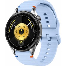 MMP Shop Huawei Watch Gt3 / Gt4 / Gt4 Pro / Gt5 / Gt5 Pro / Gt6 / Gt6 Pro 46MM Uyumlu Dalgalı Tokalı Silikon Spor Kordon