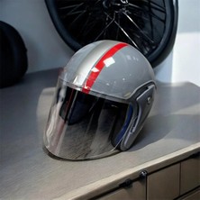 Yarım Model Kask - Açık Kask,motosiklet Kaskı L Beden Kafa Ölçümü 59/60 cm