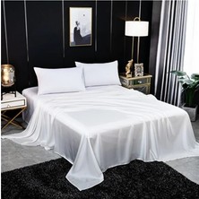 Metinev Metin ev® Premium 120 Tel Pamuk Saten Lastiksiz Çarşaf Seti – 2 Yastık Kılıfı