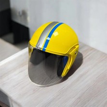 Yarım Model Kask - Açık Kask,motosiklet Kaskı Sarı