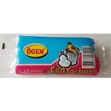 Zenvia Küçük Boy Çöp Torbası 40 x 50 cm 40 Lı Rulo x 1 Paket = 40 Adet (Şeffaf)