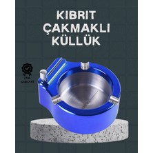 Zenvia Masa Üstü Çakmaklı Küllük Paslanmaz Metal Gövde