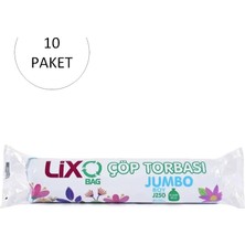 Zenvia J-250 Jumbo Boy Çöp Torbası 80 x 110 cm 10 Lu Rulo x 5 Paket = 50 Adet (Mavi)