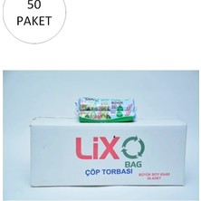 Zenvia Büyük Boy Çöp Torbası 65 x 80 cm 10 Lu Rulo x 50 Paket = 500 Adet (Mavi)