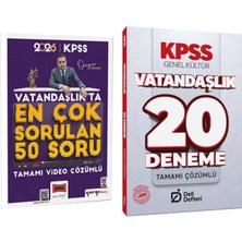 Anla Kazan Yayınları Yargı + Deli Defteri 2026 Kpss Vatandaşlık En Çok Sorulan 50 Soru ve 20 Deneme 2 Li Set