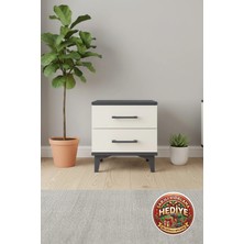 Silva Komodin 2 Çekmeceli 44X30X48 Antrasit-Aytaşı | Dekoratif ve Fonksiyonel