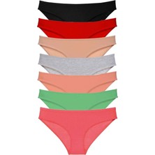 Zenvia 7 Adet Süper Eko Set Likralı Kadın Slip Külot Set 4