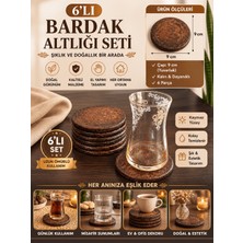 Art By Aslı 6’lı Bardak Altlığı Seti 9 cm – Dekoratif Kupa Altlığı El Yapımı Kırılmaz Masa & Sehpa Koruyucu