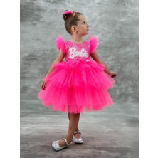 Sy Store Parlak Pembe Barbie Elbisesi