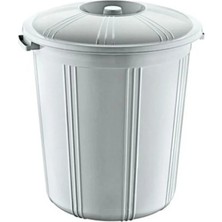 Zenvia 35 Lt Kapaklı Yuvarlak Plastik Büyük Boy Çöp Kovası Su Et Kovası Balkon Kovası Bahçe Kovas�