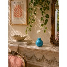Atiye Studio El Yapımı Mini Taş Tozu Yuvarlak Vazo – Modern Minimal Dekoratif Vazo Ev Aksesuarı