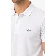 Lacoste Polo Beyaz Özel Logo Regular Fit