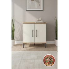 Luna Komodin: 2 Raflı, 2 Kapaklı, Çam-Aytaşı (60X44X64)