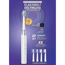 Auhma AMF13 Şarjlı Diş Fırçası - 5 Modlu, 4 Yedek Başlıklı, 500MAH Bataryalı
