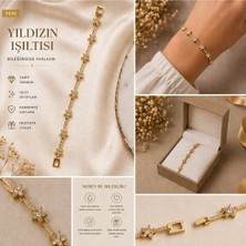 My Takı Store Vip Çelik 14K Altın Kaplama Zirkon Taşlı Bileklik