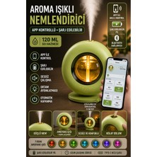 Sonreir Ultrasonik Hava Nemlendirici Aroma Difüzör 120ml USB ve Pilli Çalışan Uygulama Kontrolü Zaman Ayarlı ( Yeşil )